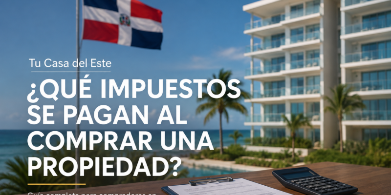 Impuestos que debes pagar al comprar propiedad en República Dominicana